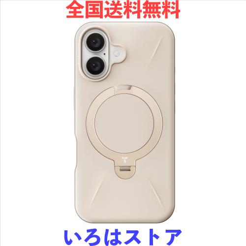 【新型ゼンマイ式 ・秋冬高級新モデル】TORRAS iPhone 16 用 ケース ゼンマイ式スタンド カメラコントロール対応 マグネット搭載 縦横両