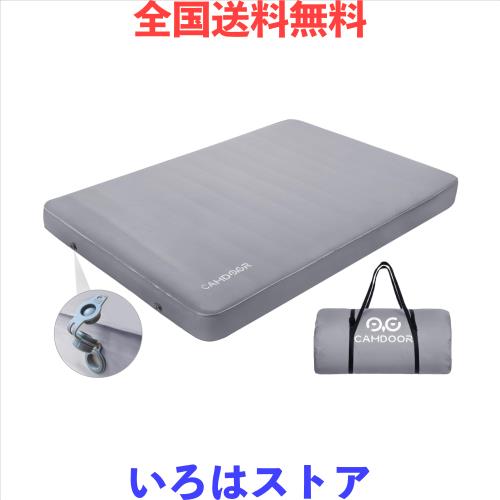 CAMDOOR キャンプ マット エアーマット ダブル 厚手 10cm 【90秒自動膨張･ソフトな手触り】インフレーターマット 自動膨張 キャンパー 車