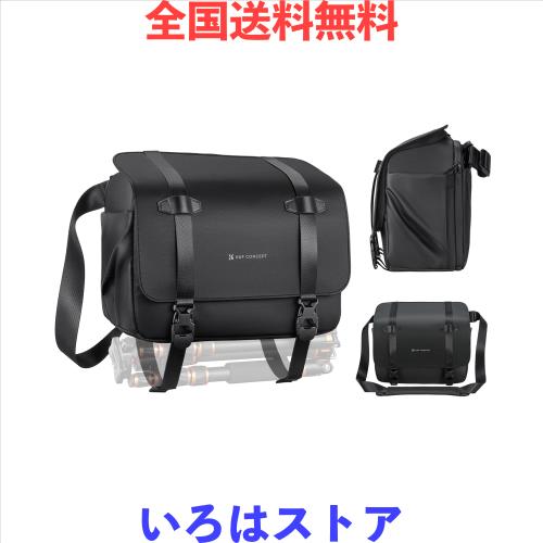 K＆F Concept カメラバッグ ショルダーバッグ カメラショルダーバッグ おしゃれ 一眼レフカメラバッグ 10L 仕切り付き 防水 軽量 手提げ/