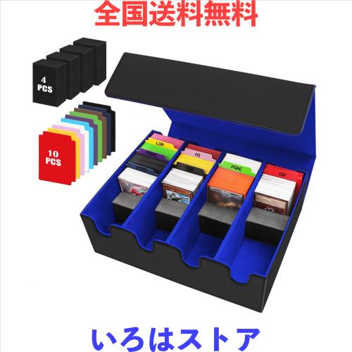 HIMOMO デッキケース 大容量 2800+枚以上のストレージボックス トレカ PU レザー 10つの仕切り付きスポンジ3個付属 TCG、遊戯王、MTG、PTの通販は