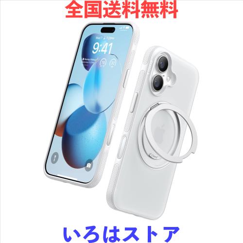 TORRAS iPhone 16 用 ケース カメラコントロールボタン付き【カチカチ・多機能360度回転スタンド】 縦横両対応 マグネット搭載 MagSafe対
