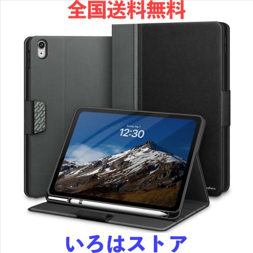 KingBlanc iPad 11世代 ケース A16 (11インチ, 2025) iPad 10世代 (10.9インチ, 2022)用 手帳型 ペン収納 高級PUレザー製 ペンホルダー付