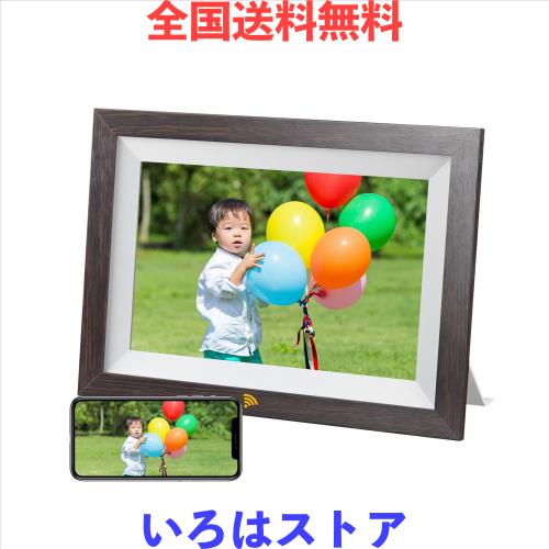 KODAK デジタルフォトフレーム 木製 10インチ 1280*800解像度 32GB内蔵 SDカード拡張可 USBメモリに対応 Wifi 遠隔転送 電子アルバム リ