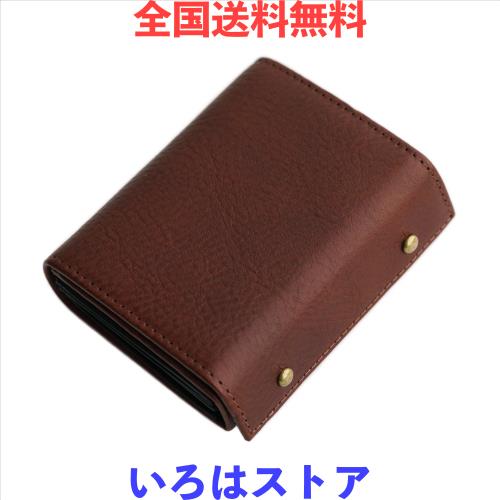 [IrideScent] 二つ折り財布 メンズ 2つ折り 箱型の小銭入れ イタリアン レザー プエブロ ミニ財布 コンパクト 小さい財布 二つ折り 箱状
