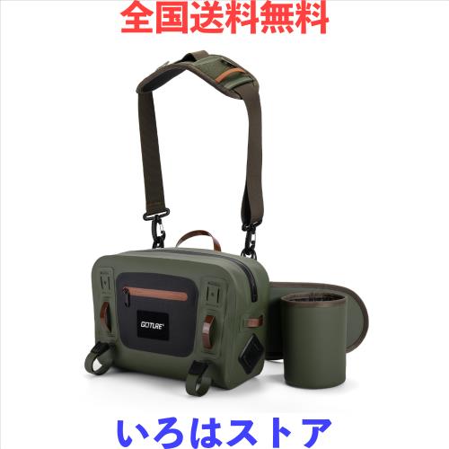 Goture フィッシングバッグ 釣りバッグ 【10L大容量 IPX8防水 840D TPU素材】 超軽量 フライフィッシングバッグ タックルバッグ タックル
