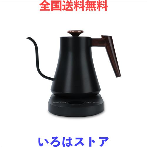 電気ケトル バリスタ監修 (75秒で沸騰 温度1℃設定 最大12時間保温 空焚き防止) 沸騰後自動OFF 軽量設計 LED表示パネル 電気ポット ドリ