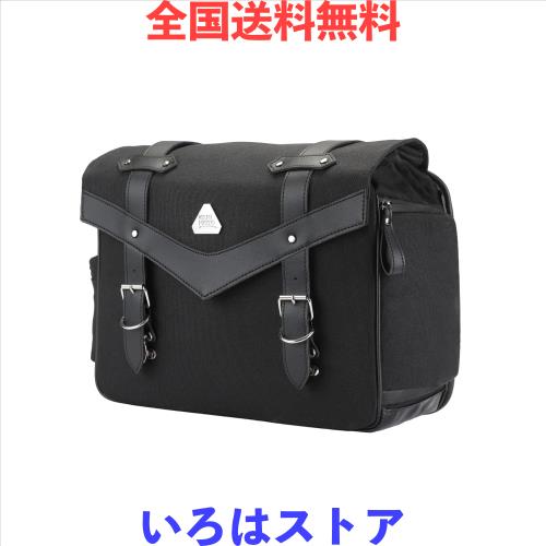 KEMIMOTO バイク サイドバッグ 11L マフラー対応 バイク用 サドルバッグ 蝋引き帆布生地 最高の撥水性 バイクバッグ 耐火性 バイク汎用