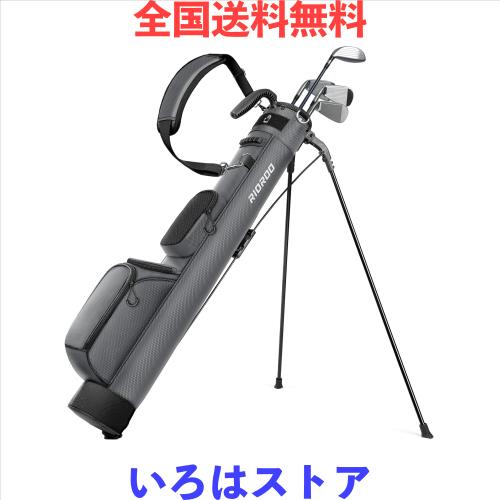 RIOROO ゴルフ スタンドバッグ セルフスタンド クラブケース キャディバッグ 7〜8本のクラブを収納可能 自動引き込み 超軽量 安定感 【超