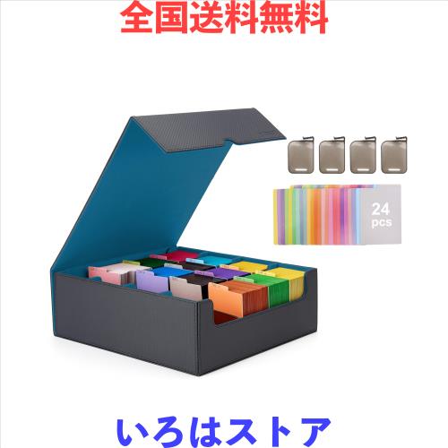 デッキケース トレカケース カードストレージボックス カードケース トレカ収納 仕切り板 カードストッパー付き「 遊戯王 ポケカ MTG 各