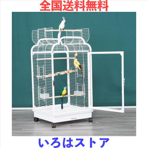 Ruexue 鳥かご 前後透明アクリルパネル 飛び散り防止 バードケージ