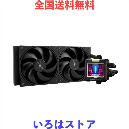 Thermalright FW 240 Black CPUウォータークーラー、ダブルPWMファンウォータークーラー、320 * 240解像度のIPS LCDスクリーン、AMD: AM4
