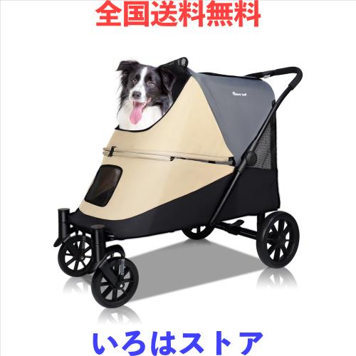 揺れ・転倒をガード】Totoro ball ペットカート 大型犬 犬 バギー 4輪 犬用