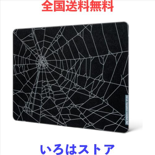 XVX ブラックガラスゲーミングマウスパッド 4.0、ゲーミング用ハードマウスパッド、超滑らか微細エッチング表面、滑り止めゴムベース（41