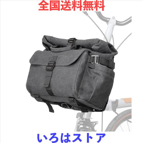 ROCKBROS 自転車フロントバッグ ハンドルバッグ 大容量 調節可能 4WAY リュック キャリーバッグ ハンドバッグ 自転車バック ブロンプトン