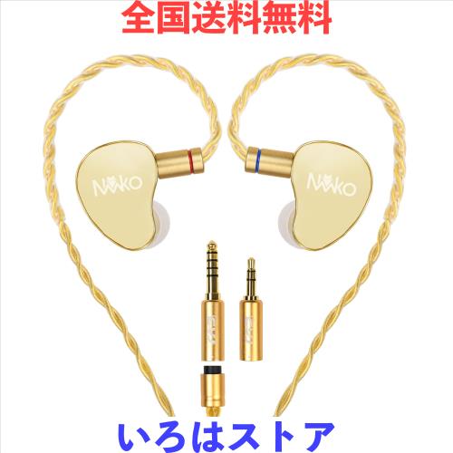 CVJ NEKO イヤホン有線IEMイヤモニ風イヤホン 黒金複合振動膜 + ダブルマグネット・ダブルチャンバー技術 + 0.78mm 2ピン プラグ設計 + 3