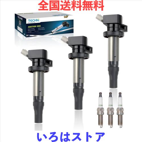 TECHIE 3PCS イグニッションコ3PCS LDK6RTAスパークプラグセットDAIHATSUト タント L375S L385S LA600S LA610S タントエグゼ L455S L465S