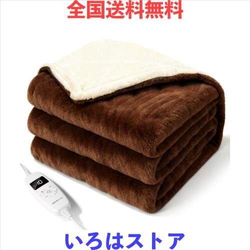 電気毛布 敷き 掛け兼用 VanMossy 節電 188×130cm 電気ブランケット 速暖 均一加熱 頭寒足熱 ダニ退治 10段階温度調節＆省エネタイマー