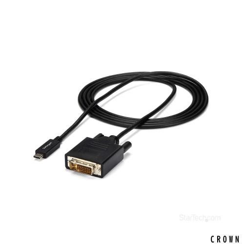 StarTech.com USB-C - DVIケーブル 2m 1920x1200対応 ブラック CDP2DVIMM2MB