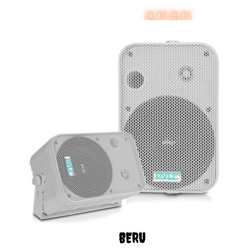 【Pyle ２WAY完全防水 屋内/屋外兼用ウォールマウントスピーカー（ペア）壁・天井面取り付け型】6.5インチ 最大出力500W 定格出力250W 4