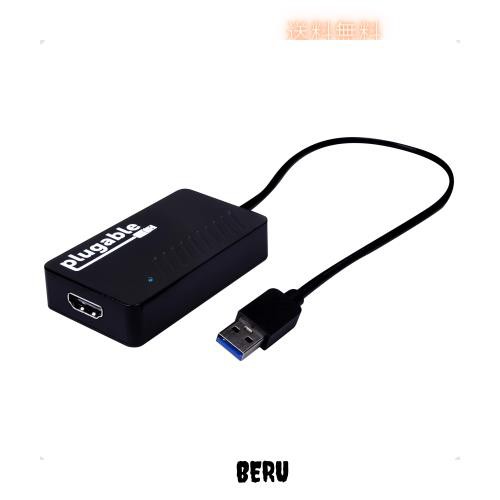 Plugable USB グラフィック変換アダプタ USB3.0 HDMI ディスプレイアダプタ 3810x2160 4K@30Hz 2K 1080p 対応 - Windows macOS ChromeOS の通販は