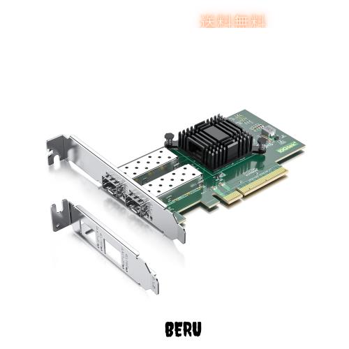 10Gtek 10G PCI-E NIC ネットワークカード, Intel X520-DA2/X520-SR2互換, デュアルSFP+ポート, Intel 82599EN コントローラ, PCI Expresの通販は