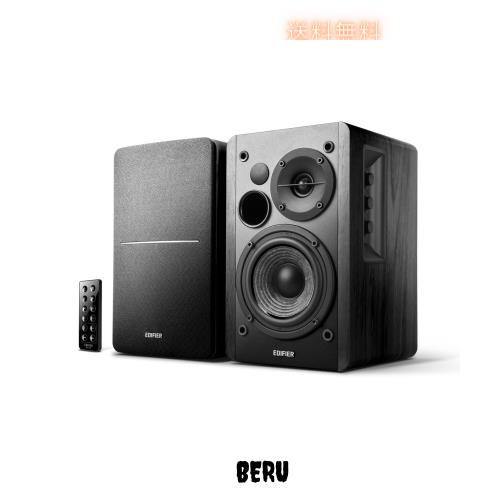 Edifier R1280DB PC スピーカー Bluetooth 5.1 アクティブブックシェルフ，ブルートゥース/RCA/AUX/光/同軸入力，内蔵アンプ-4インチドラ