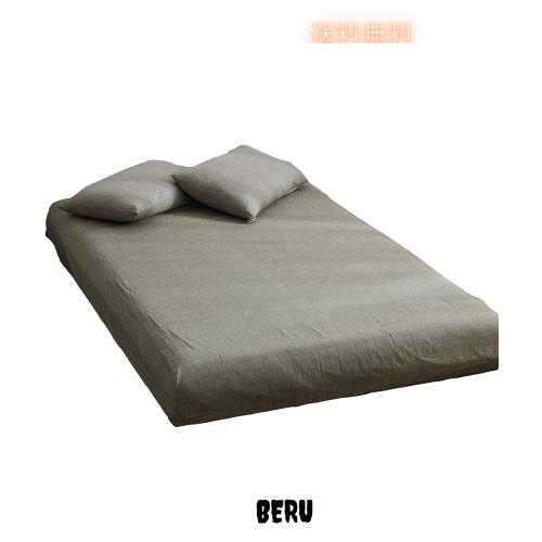 ボックスシーツ キング 180x200x30cm マットレスカバー オーガニックコットン洗いざらしの綿100% マチ部分約30cm ベッドシーツ ベットカ