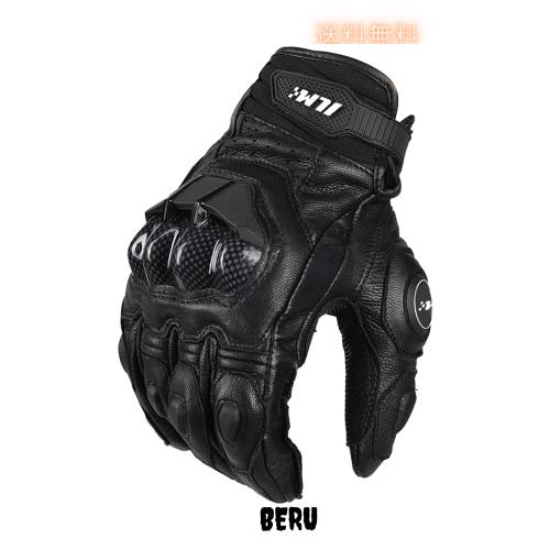 ILM バイク グローブ 革 (本革 ヤギ革) 滑り止め ハードプロテクター 耐衝撃 耐久性 オートバイ手袋 タッチパネル対応 通気性 春秋夏 アの通販は 5,748円