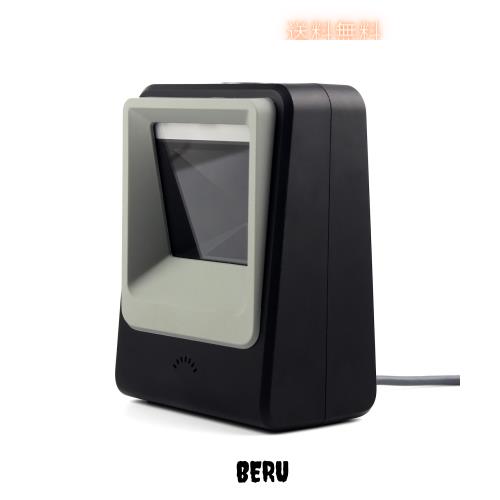 Symcode 定置式 バーコードスキャナー ハンズフリー 1D 2D USB CCD モバイル支払い対応(黒い)