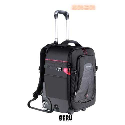 Neewer 2-in-1ローリングカメラバックパック 耐衝撃コンパートメント/隠しプルバー 耐久防水 カメラ、三脚、レンズ、ラップトップに対応(