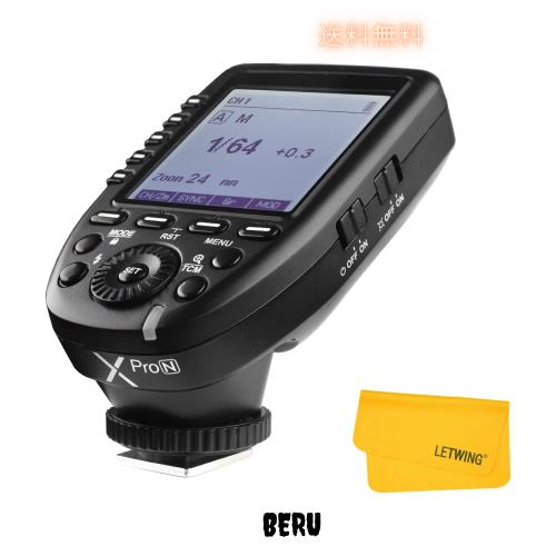 【技適マーク＆日本語説明書付】Godox Xpro-N 送信機 2.4G ワイヤレス フラッシュトリガー 高速同期 1 / 8000s X システム 大画面 LCD ス