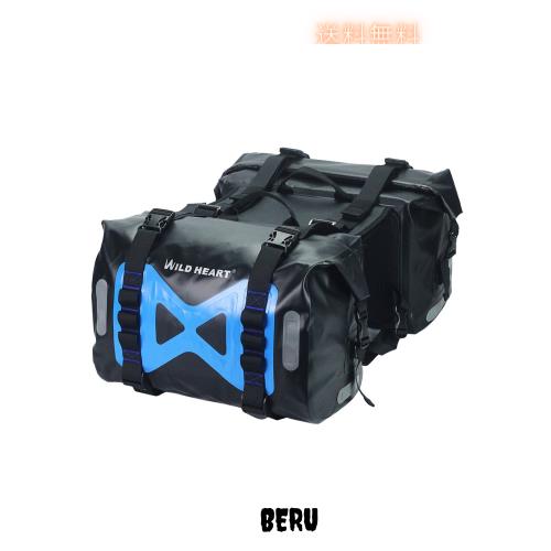 WILD HEART 防水 バッグ オートバイ サドルバッグ 50 L タンク バッグ モーター サイド バッグ ワンサイズ ブラックの通販は 12,972円