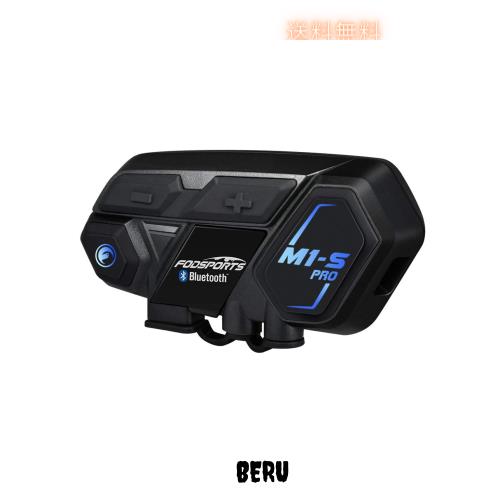 FODSPORTS バイク インカム M1-S Pro インカム 最大8人同時通話 連続使用20時間 通信自動復帰 日本語音声案内 音楽共有 異なるインカムとの通販は