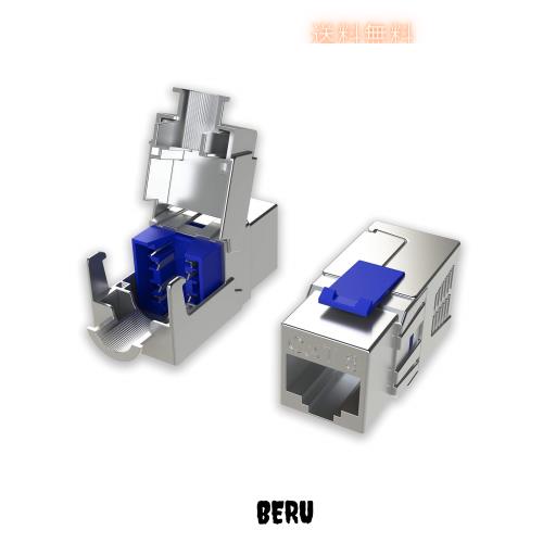 [LINKUP] 12 個入り - Cat8 RJ45 40G シールド ダイカスト メタル Easy フィールド ターミネーション キーストーン | HDBaseT ジャック |の通販は