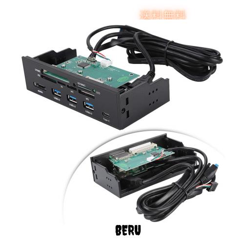 内蔵カードリーダー Bewinner 5.25インチ 多機能 PCフロントパネル ポータブル 高速度 高効率 ダッシュボード 内蔵メモリカードリーダーの通販は