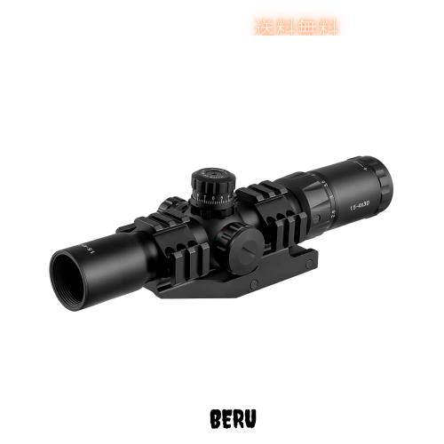 Scoking 3Colar RGB illuminated 1.5-4x30BE 可変倍率ライフルスコープ (ワンピースレールマウント付属)