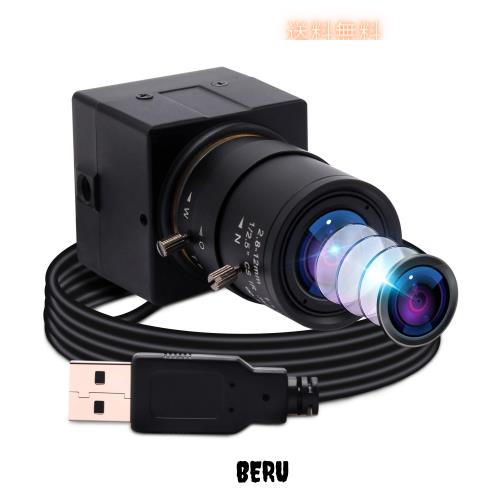 USB カメラ ELP 1080P usb ウェブカメラ 2.8-12mm 4x バリフォーカス付き 光学ズームレンズ H.264 低照度 UVC USB コンピュータ クローズ