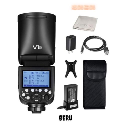 Godox V1-N V1N フラッシュストロボ TTL ニコンNikon対応 76Ws 2.4Gワイヤレス ラウンドヘッド HSS1/8000s 日本語取扱説明書 [並行輸入品