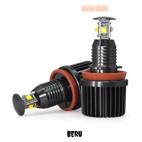 H8 LED イカリング バルブ 40W 6000K LED キャンセラー内蔵 エンジェルアイ LEDリングマーカー 適用BMW E60 E61 E64 E70 E71 E82 E87 E89