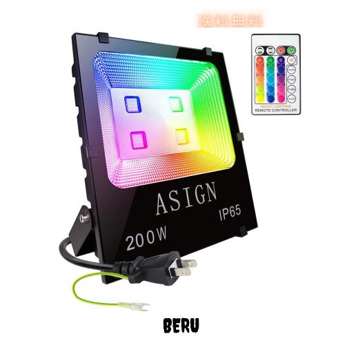 LED投光器 RGB フラッドライト 16色 4モード ガーデンライト リモコン付き 防水仕様IP65 (ホリデー照明ライト、風景ランプ、ステージラン