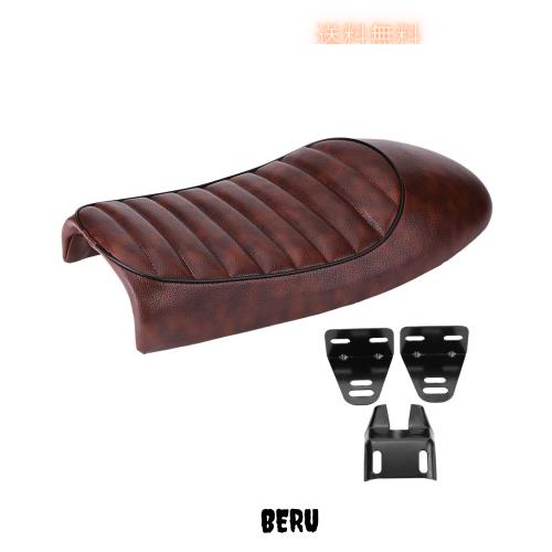 オートバイのクッション、オートバイ PUレザーヴィンテージカフェレーサーシートフラットサドルクッション 防水 長寿命 ホンダCG125 GN C 7,443円