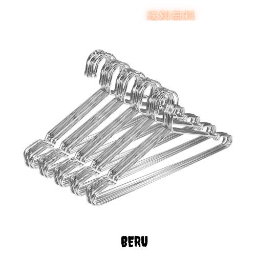 AUV ステンレスハンガー 50本組 すべらない 洗濯 頑丈 錆びにくい 曲がらない スカート シルバー ズボン コート 3mm 幅42cm 高さ19.5cmの通販は 5,137円