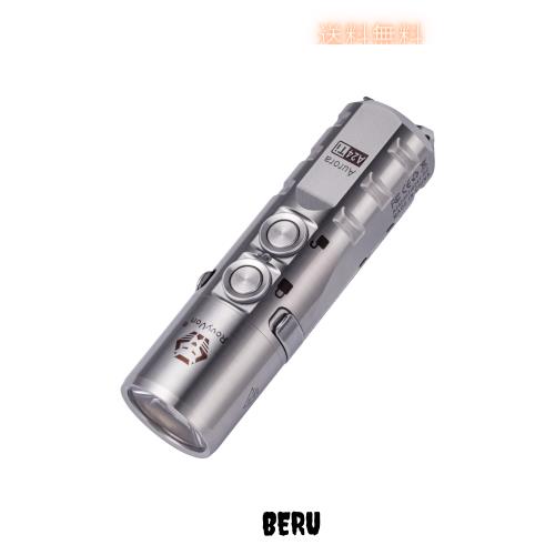 RovyVon Aurora A24 G2 チタン LED 懐中電灯、1000 ルーメンのロックアウト モード付きポケット懐中電灯、充電式 EDC 懐中電灯、7 つのモ