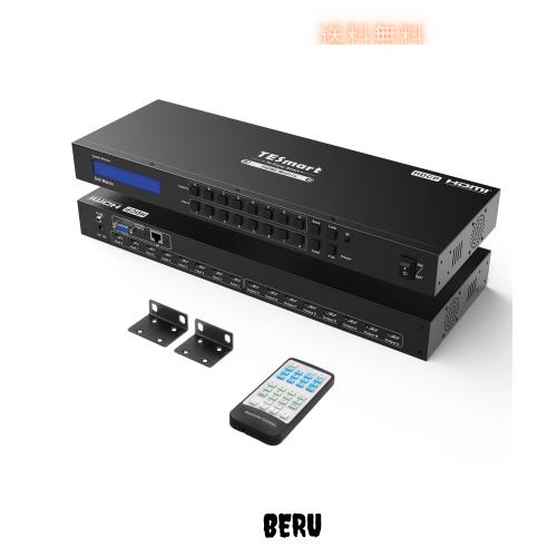 TESmart HDMI マトリックス 8入力8出力 8x8 切り替え器 分配器 4K@30Hz 8PC8ディスプレイ用 切替器 HDMI スプリッター EDID機能 シーンプ