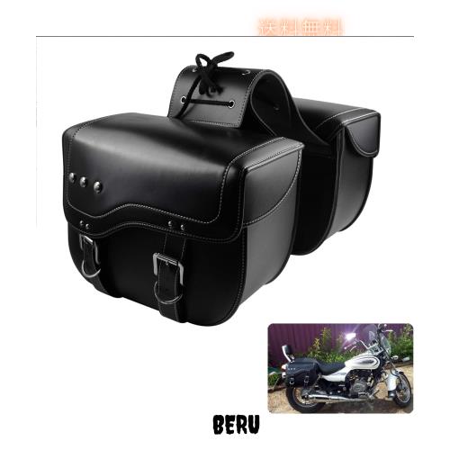 HDBUBALUS オートバイ サイドサドルバッグ ツールバッグ 防水PU ハーレー 川崎 ヤマハ 鈴木用 (A ブラック)