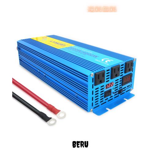IpowerBingo インバーター 正弦波 12V 2000W 最大 4000W DC 12V（直流）AC100V（交流）変換 50HZ 60HZ 切替 カーインバーター 太陽光発電の通販は