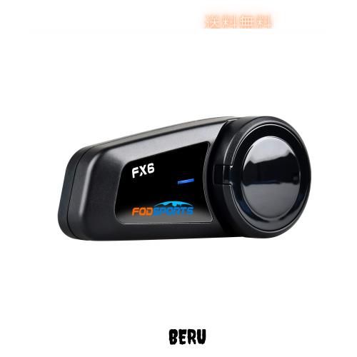 FODSPORTS バイク インカム FX6 6人同時通話 FM付き 通信自動復帰 他のインカムと接続可能 CVCノイズ軽減 HI-FI音質 インカムバイク用 20