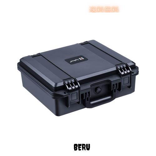 Lykus HC-3510 防水ケース 格子状カットスポンジが内蔵 内寸:35x30x13cm カメラ、ピストル、小型ドローン、ビデオカメラ、アクションカメ
