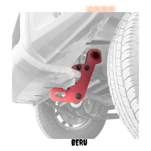 JROAD 新型ジムニー JB64W シエラ JB74 助手席側用 左前牽引フック 純正バンパー対応 スチール製 8mm厚 耐熱性 耐腐食性 レッド 外装 パの通販は 6,061円