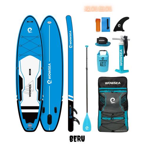 WOWSEA Trophy T1 サップ インフレータブル スタンドアップパドルボード 11’(335cm)×32”(80cm)×6”(15cm) 安定性 SUPボード ヨガ 釣り